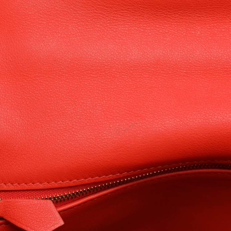 Pre Owned Hermes Capucine Swift Leather Gold Plated Kelly Retourne 25 Bag