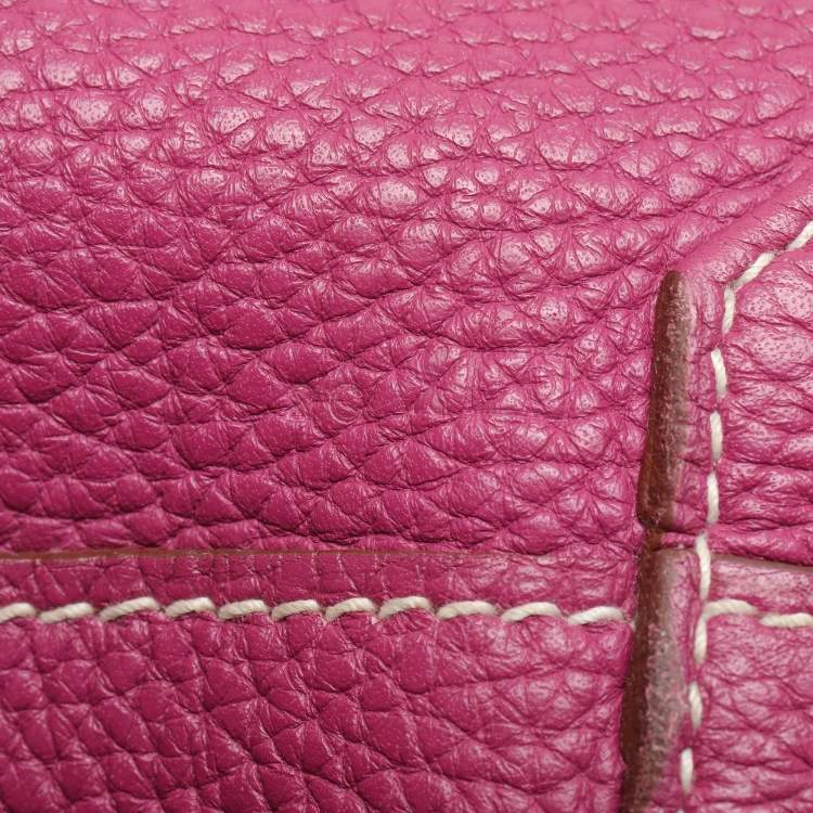 Pre Owned Hermes Tosca/Alizan Togo Leather Double Sens Tote