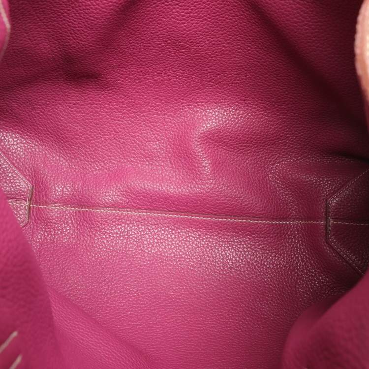 Pre Owned Hermes Tosca/Alizan Togo Leather Double Sens Tote