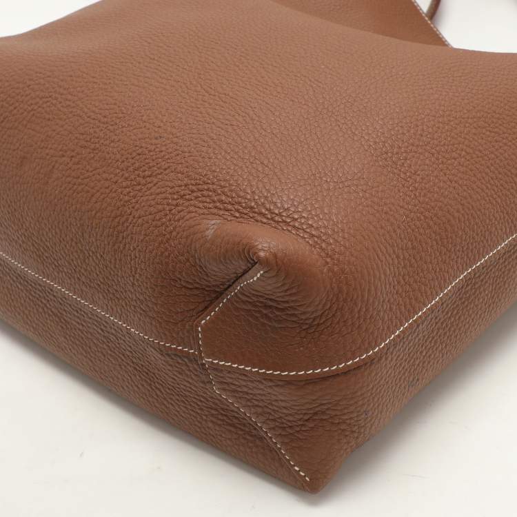 Pre Owned Hermes Tosca/Alizan Togo Leather Double Sens Tote