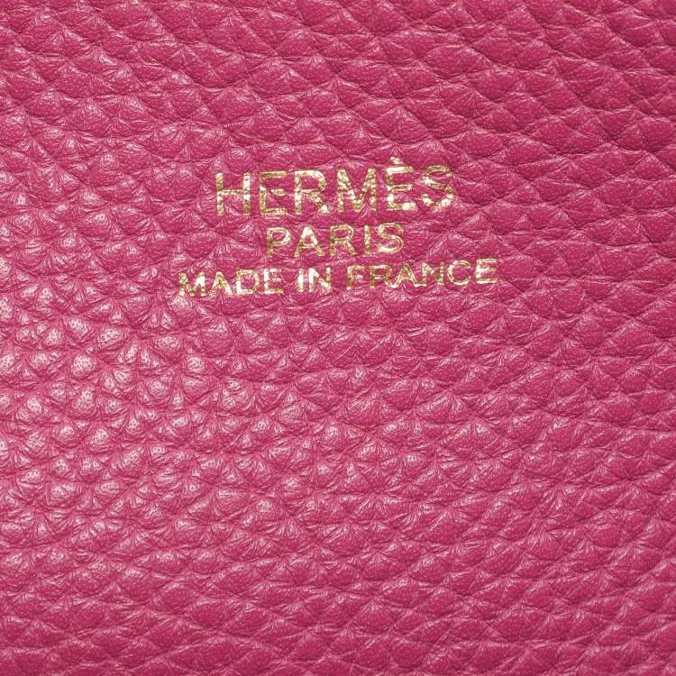 Pre Owned Hermes Tosca/Alizan Togo Leather Double Sens Tote