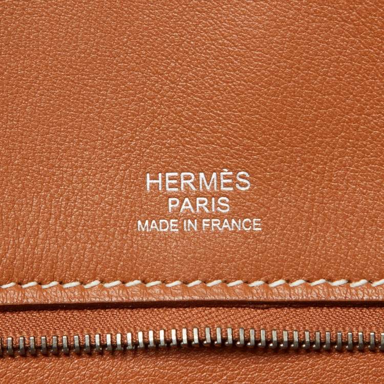 Pre Owned Hermes Gold Swift Leather Shadow Birkin 40 Bag