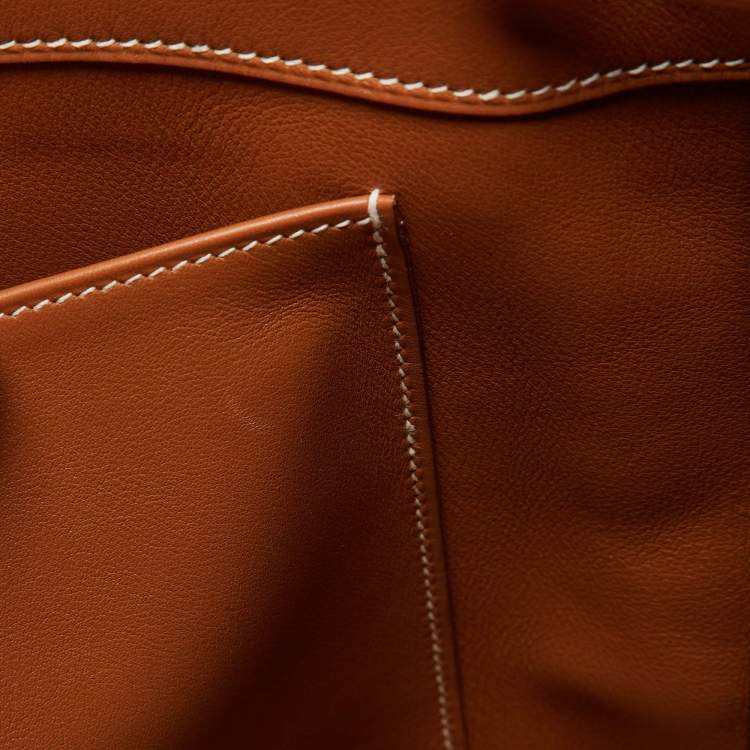 Pre Owned Hermes Gold Swift Leather Shadow Birkin 40 Bag