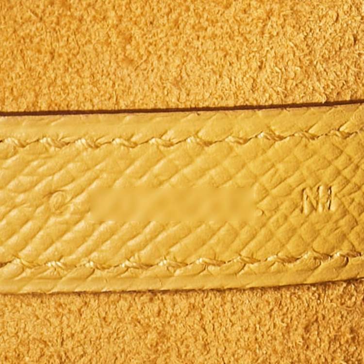 Pre Owned Hermes Jaune Ambre/Brique/Blanc Epsom Leather Picotin Lock Tressage 18 Bag