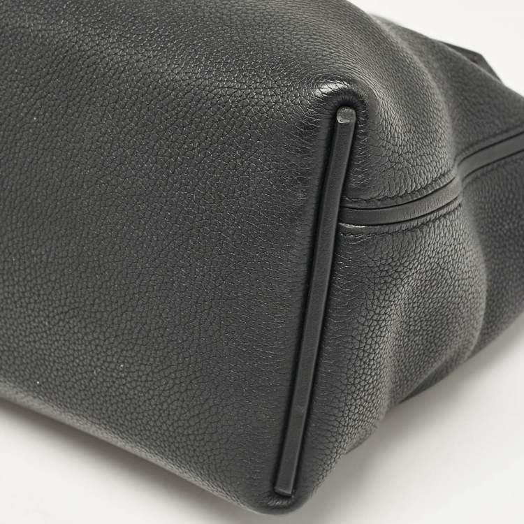 Pre Owned Hermes Noir Taurillon Maurice and Swift Leather Gold Finish 24/24 29 Bag
