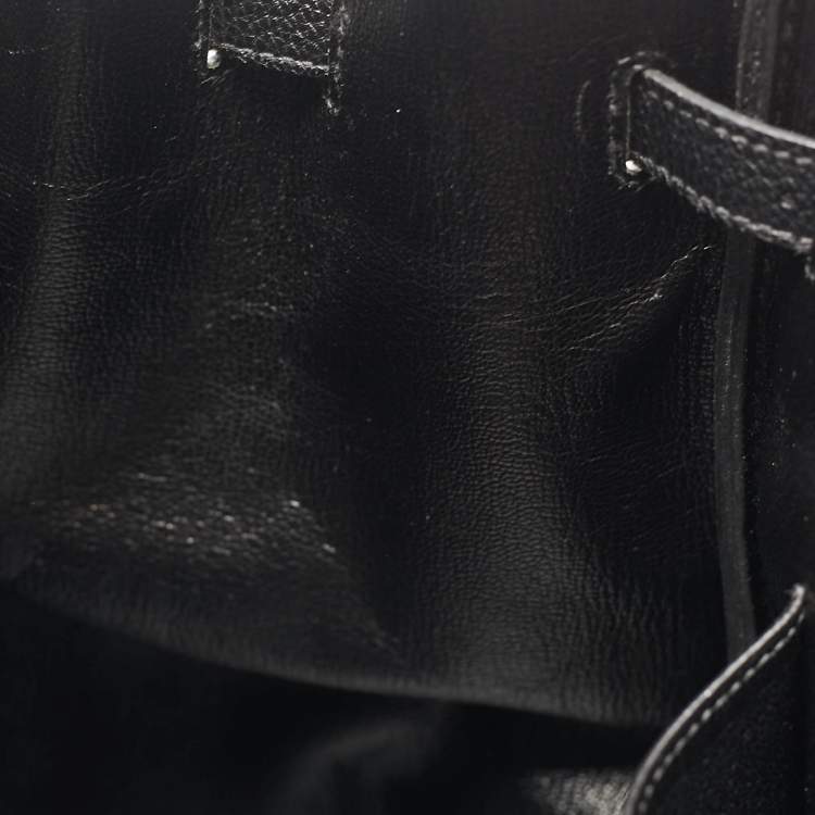 Pre Owned Hermes Noir Togo Leather Gold Finish Birkin 40 Bag