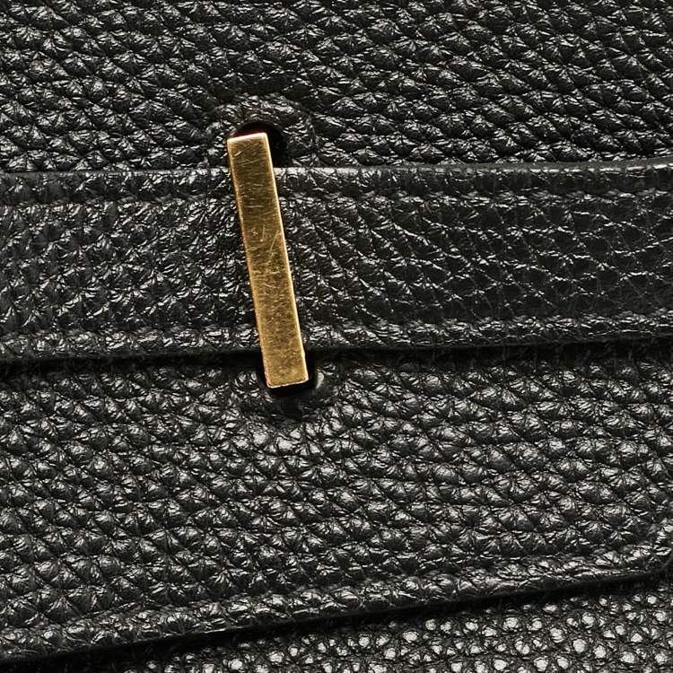 Pre Owned Hermes Noir Togo Leather Gold Finish Birkin 40 Bag