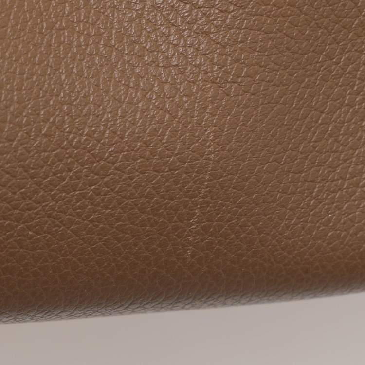 Pre Owned Hermes Etoupe Swift Leather Silver Finish 24/24 21 Bag 