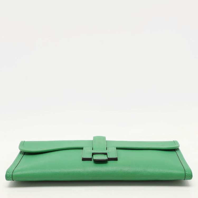 Pre Owned Hermès Bambou Swift Leather Jige Elan 29 Clutch