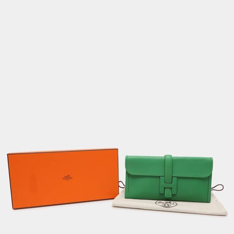Pre Owned Hermès Bambou Swift Leather Jige Elan 29 Clutch