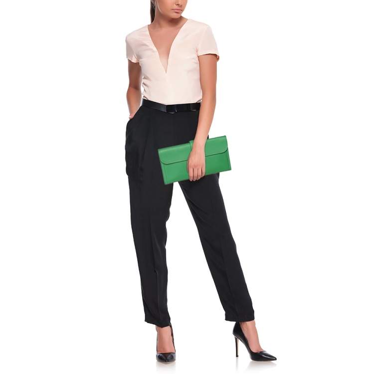 Pre Owned Hermès Bambou Swift Leather Jige Elan 29 Clutch