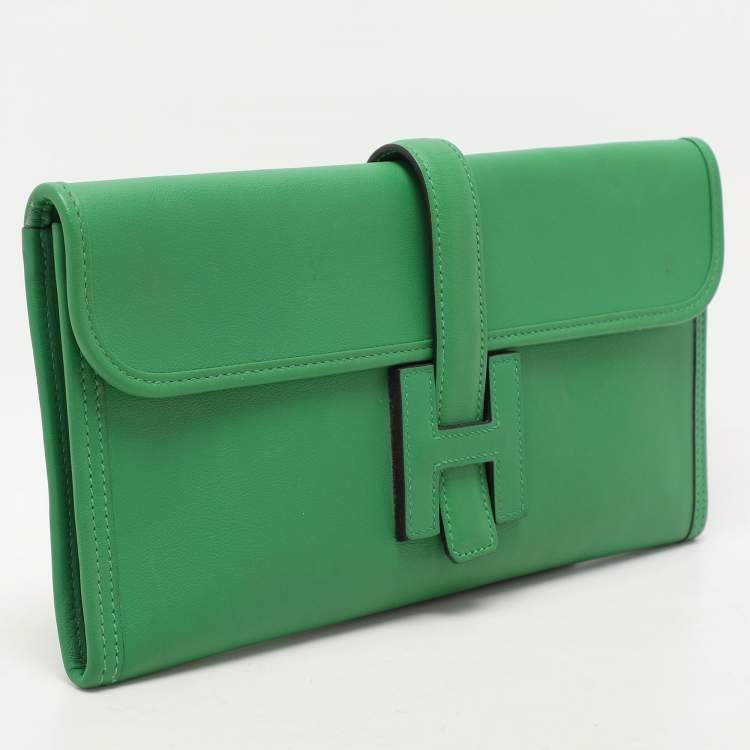 Pre Owned Hermès Bambou Swift Leather Jige Elan 29 Clutch