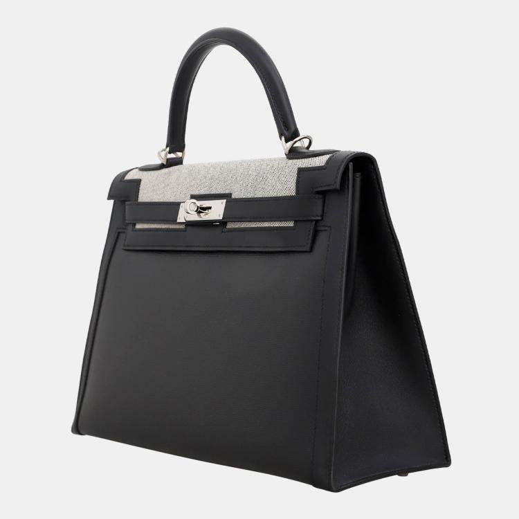 Pre Owned Hermes Toile H Berline/ Swift Kelly 32 Sellier Bag