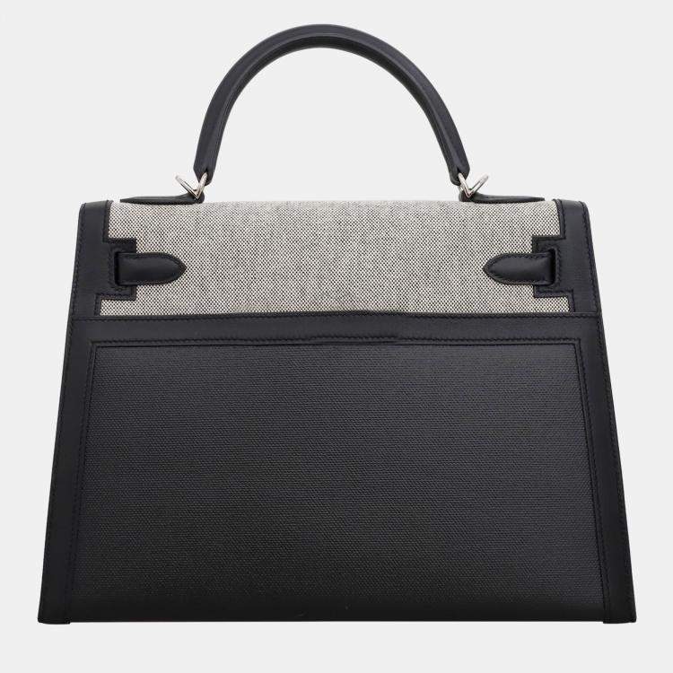 Pre Owned Hermes Toile H Berline/ Swift Kelly 32 Sellier Bag