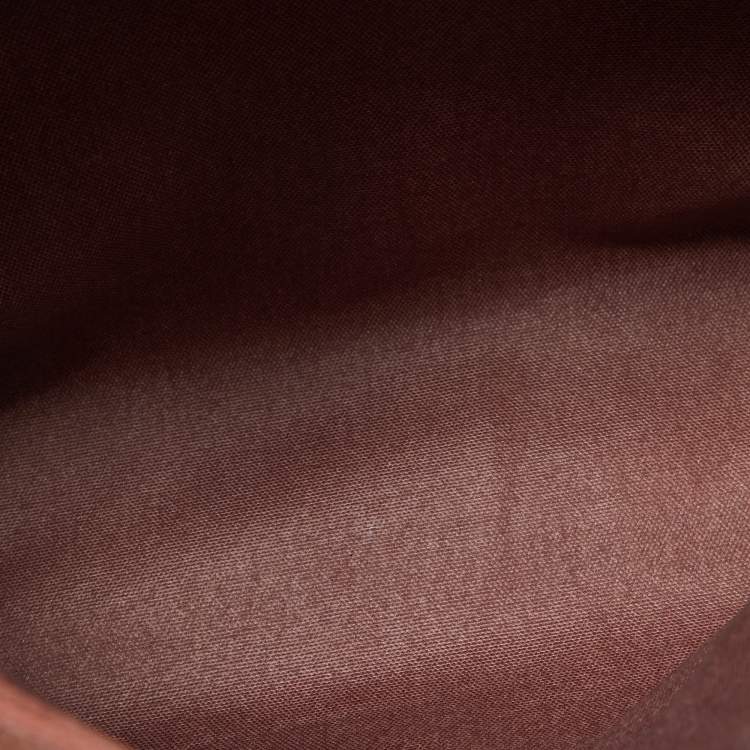 Pre Owned Hermes Rouge H Toile and Leather Herbag Zip 39 Bag