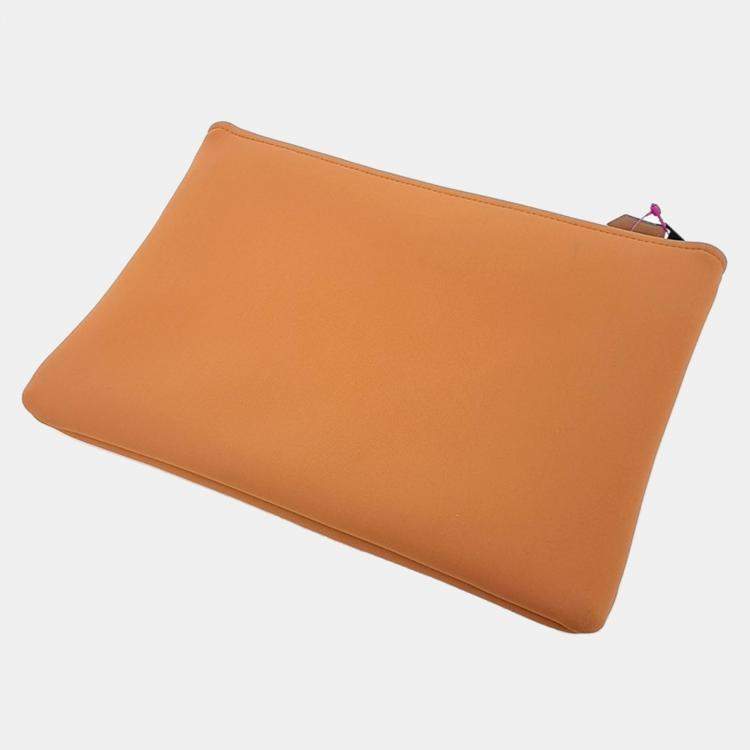 Pre Owned Hermes Brown Fabric Neo Vein Clutch bag