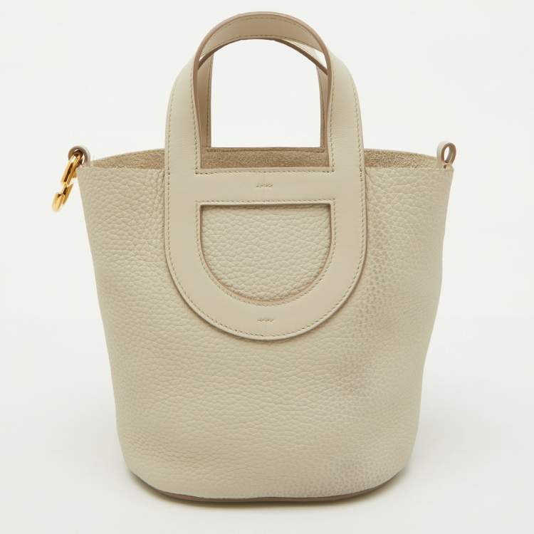Pre Owned Hermes Beton Taurillon Clemence and Swift Leather In The Loop 18 Bag