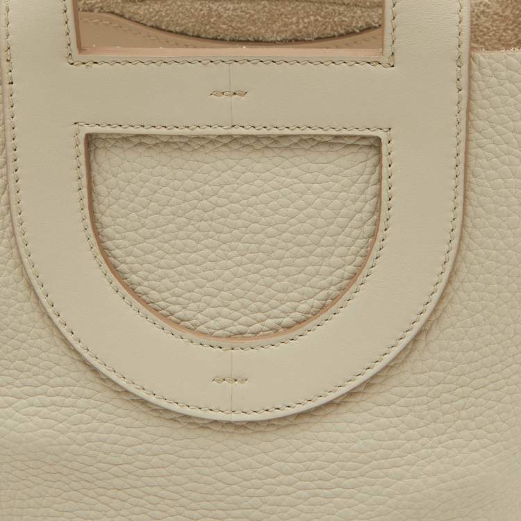 Pre Owned Hermes Beton Taurillon Clemence and Swift Leather In The Loop 18 Bag
