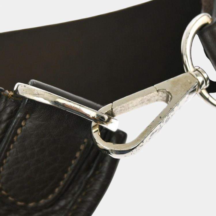 Pre Owned Hermes Chocolat Taurillon Clemence Evelyne 2 Tgm Shoulder Bag