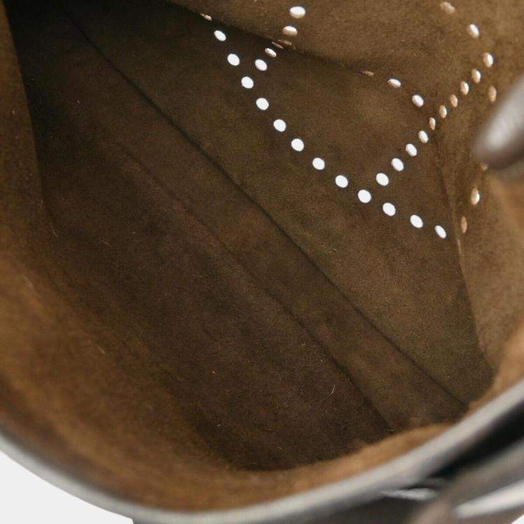 Pre Owned Hermes Chocolat Taurillon Clemence Evelyne 2 Tgm Shoulder Bag