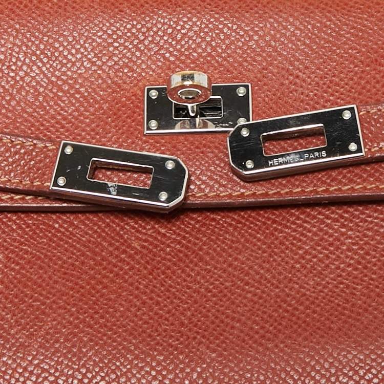 Pre Owned Hermes Brique Epsom Leather Kelly Longue Wallet