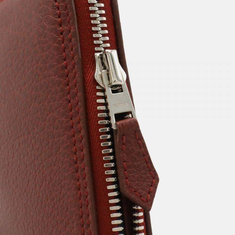 Pre Owned Hermes Red Leather Silky Pop Eco Tote Bag  