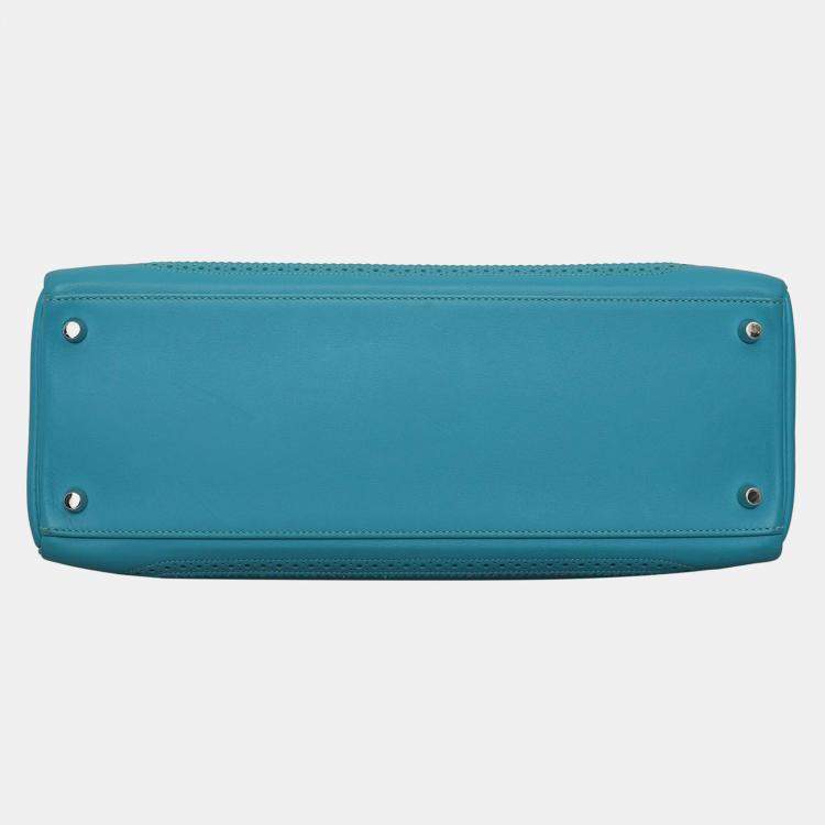 Pre Owned Hermes Leather Kelly Ghillies 35 Bag