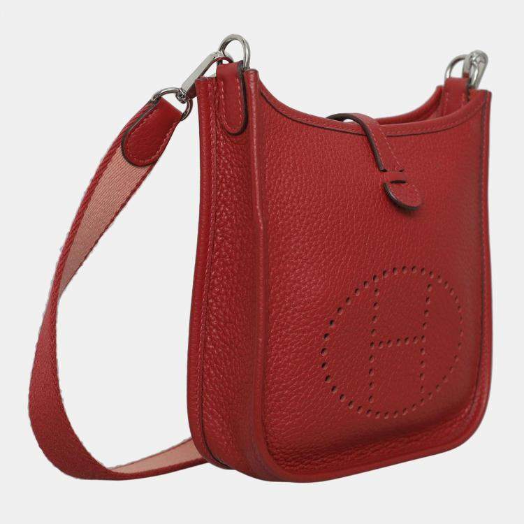 Pre Owned Hermes Mini Evelyne Bag With Amazone Strap