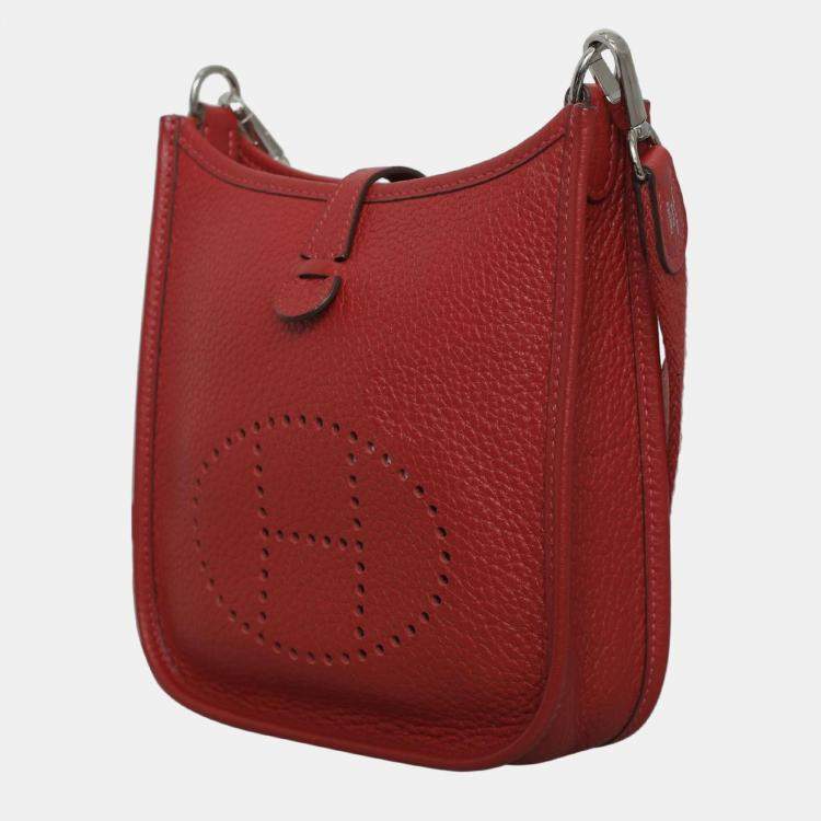 Pre Owned Hermes Mini Evelyne Bag With Amazone Strap