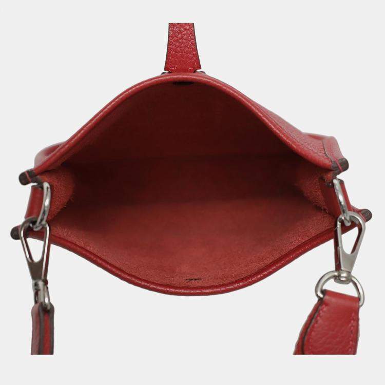 Pre Owned Hermes Mini Evelyne Bag With Amazone Strap