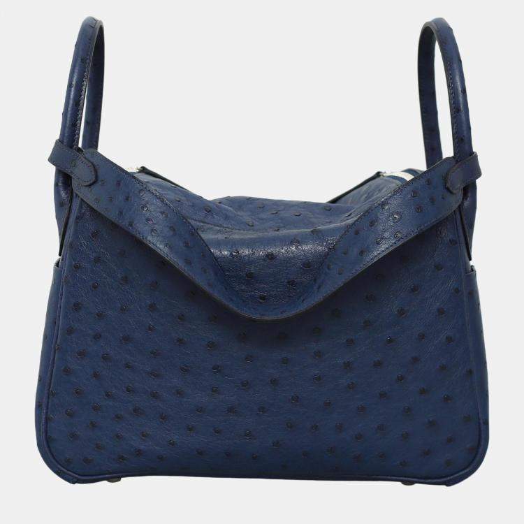 Pre Owned Hermes Ostrich Lindy 30 Bag