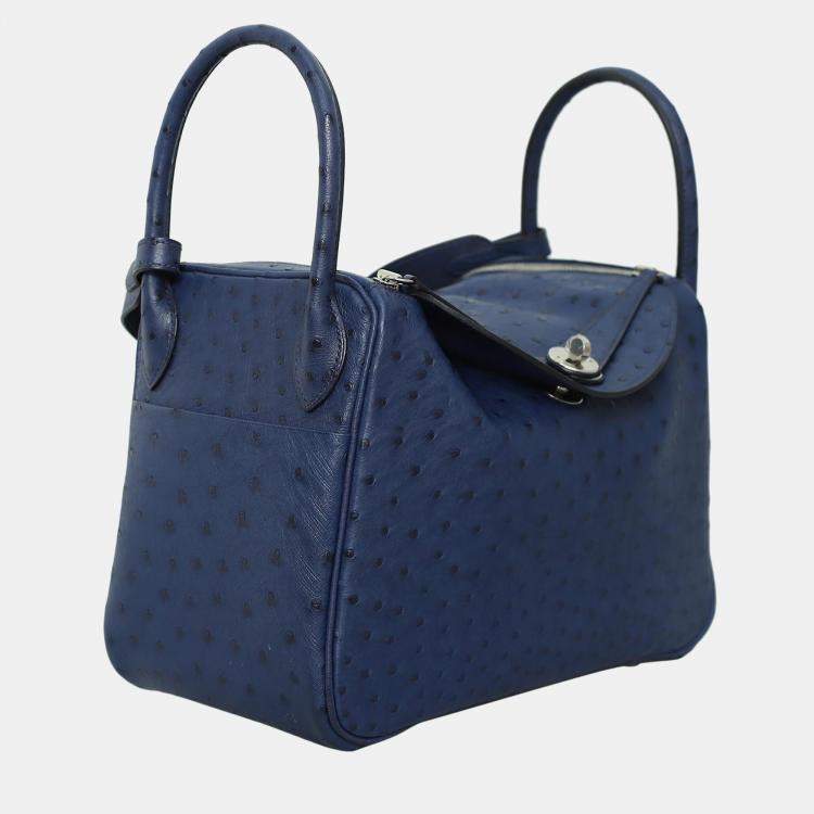 Pre Owned Hermes Ostrich Lindy 30 Bag
