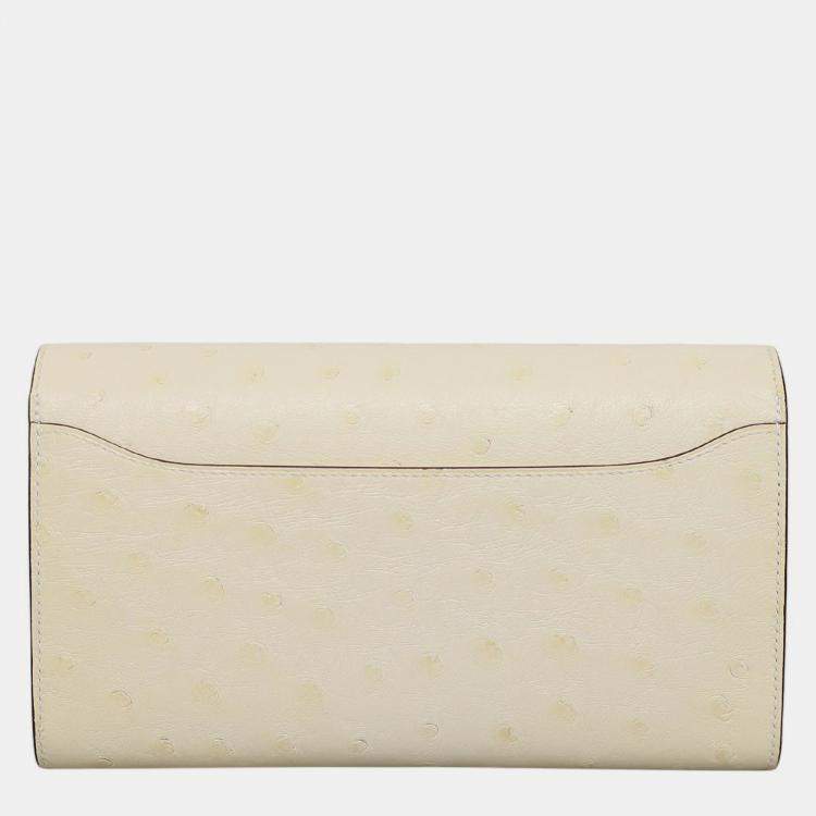 Pre Owned Hermes Nata Ostrich Constance To Go bag GHW