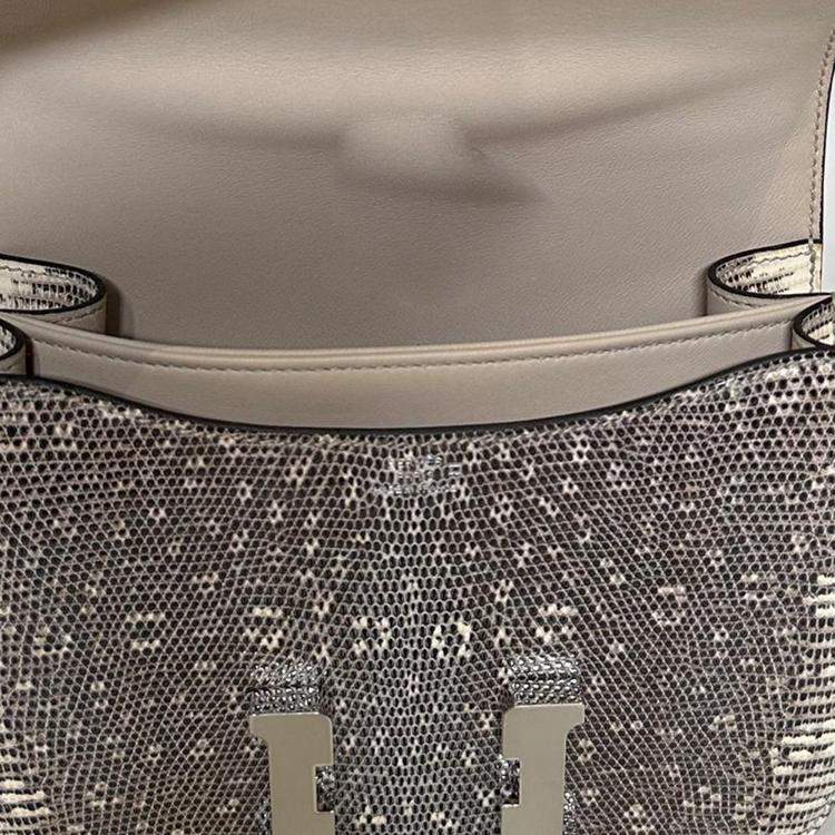 Pre Owned Hermes Lizard Ombre Constance Mirror 18 bag PHW