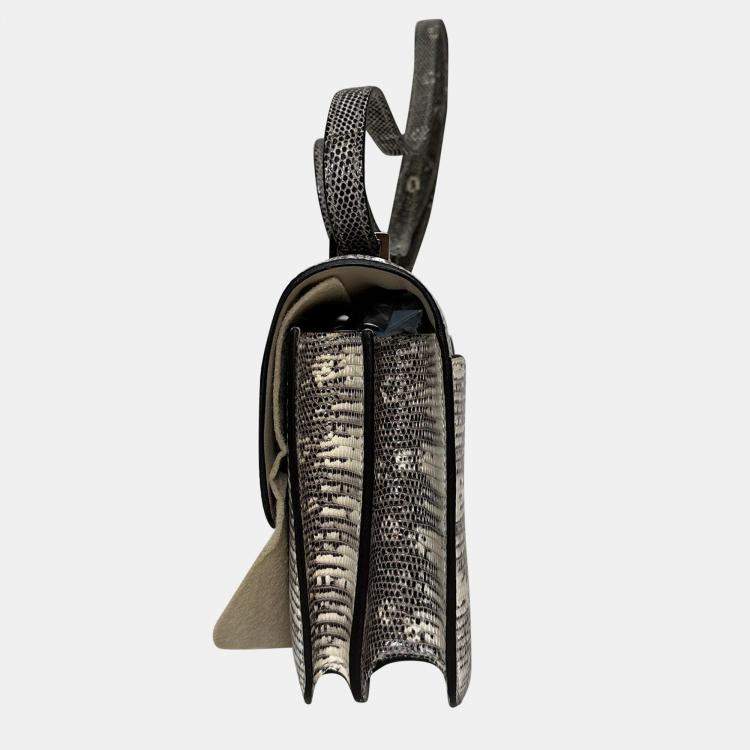 Pre Owned Hermes Lizard Ombre Constance Mirror 18 bag PHW