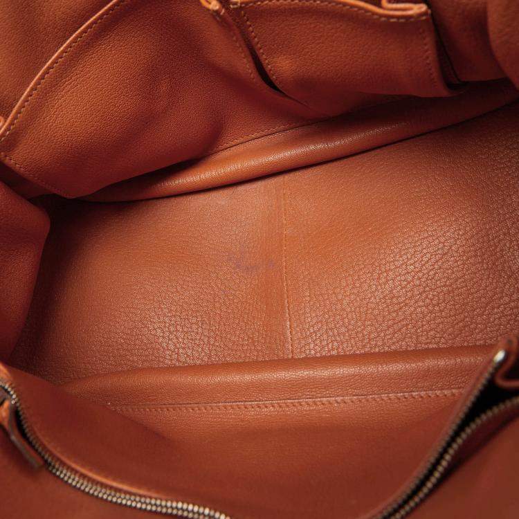 Pre Owned Hermes Potiron Orange Taurillon Clemence Leather Jypsiere 31 Bag