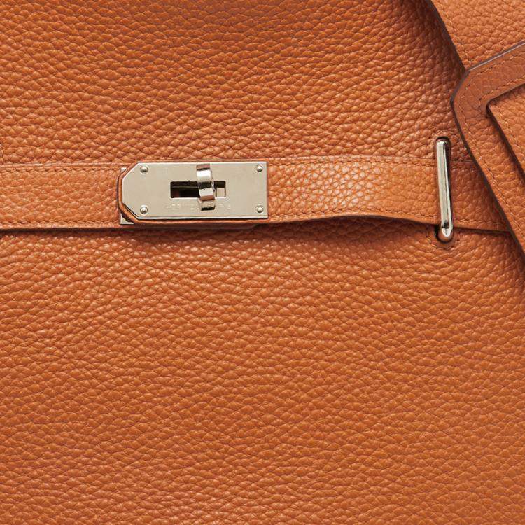 Pre Owned Hermes Potiron Orange Taurillon Clemence Leather Jypsiere 31 Bag