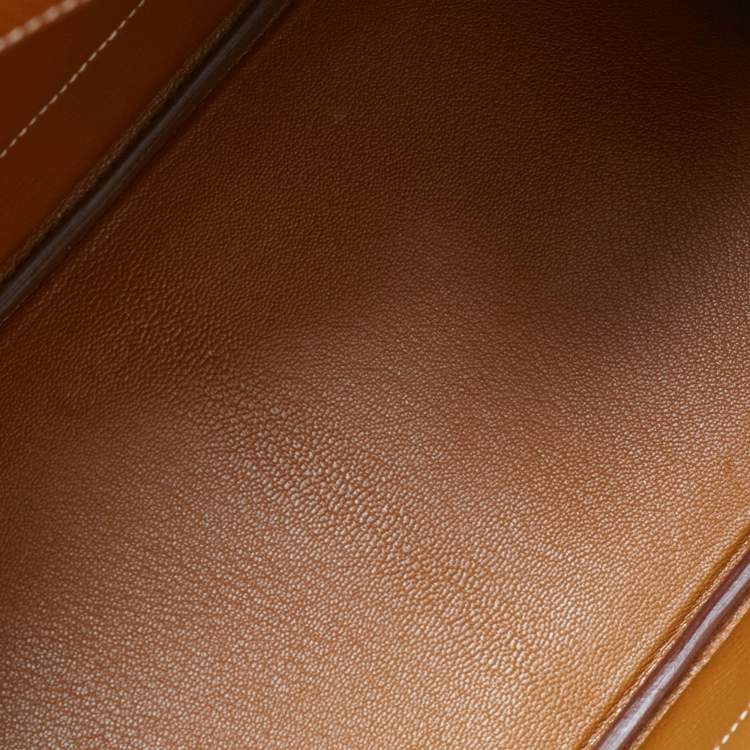 Pre Owned Hermès Gold Epsom Leather Gold Finish Birkin 30 Bag