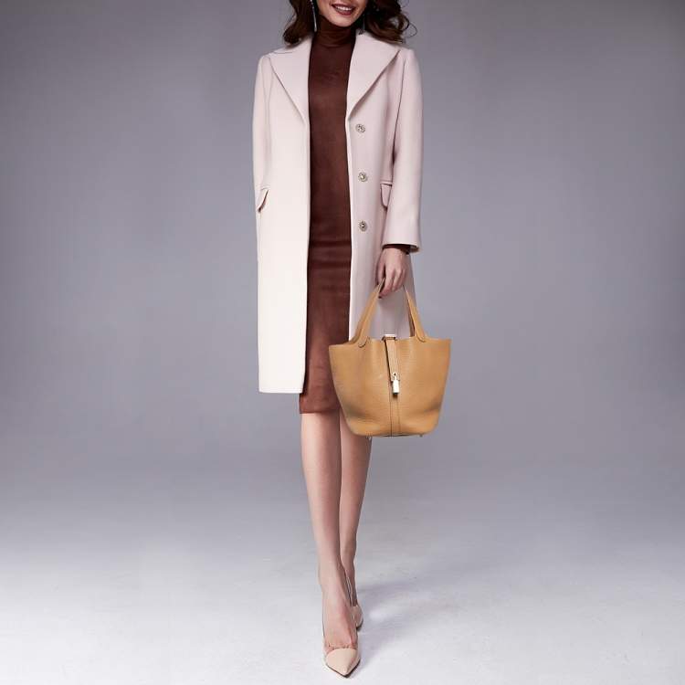 Pre Owned Hermes Biscuit Taurillon Clemence Leather Picotin Lock 18 Bag