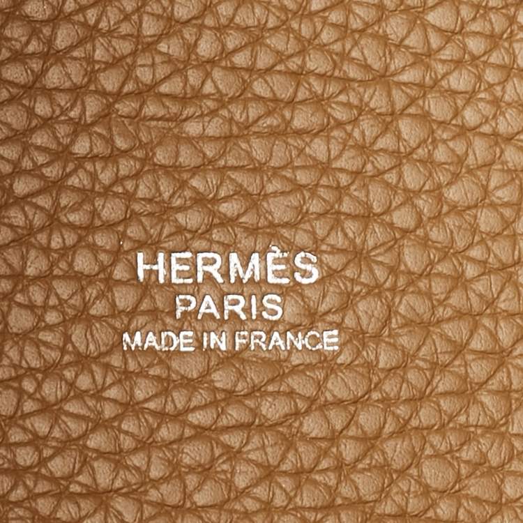Pre Owned Hermes Biscuit Taurillon Clemence Leather Picotin Lock 18 Bag