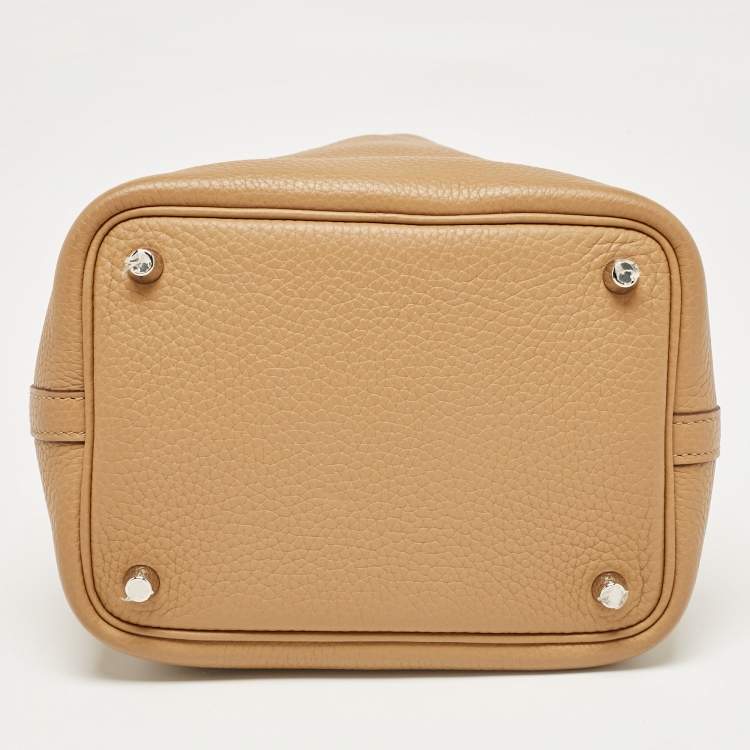 Pre Owned Hermes Biscuit Taurillon Clemence Leather Picotin Lock 18 Bag