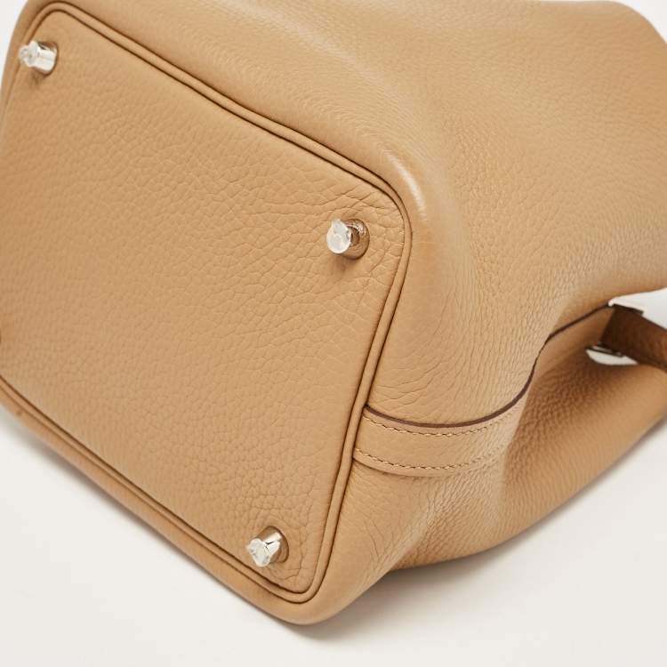Pre Owned Hermes Biscuit Taurillon Clemence Leather Picotin Lock 18 Bag