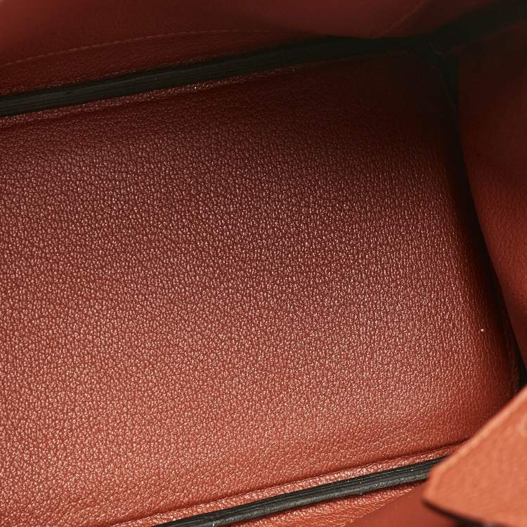 Pre Owned Hermès Cuivre Togo Leather Gold Finish Birkin 25 Bag