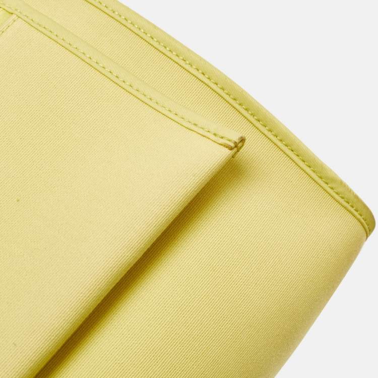 Pre Owned Hermes Lime/Natural Toile and Vache Hunter Herbag Zip 31 Bag