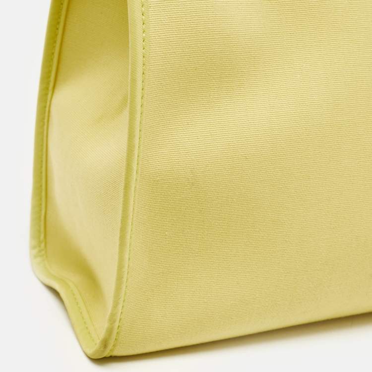 Pre Owned Hermes Lime/Natural Toile and Vache Hunter Herbag Zip 31 Bag