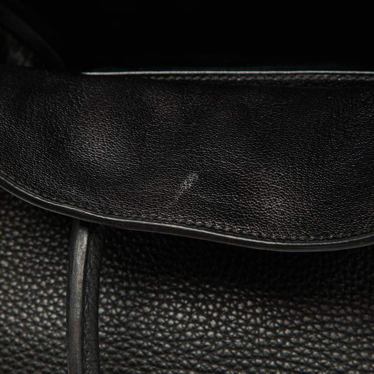 Pre Owned Hermes Noir Togo Leather Palladium Finish Birkin 30 Bag