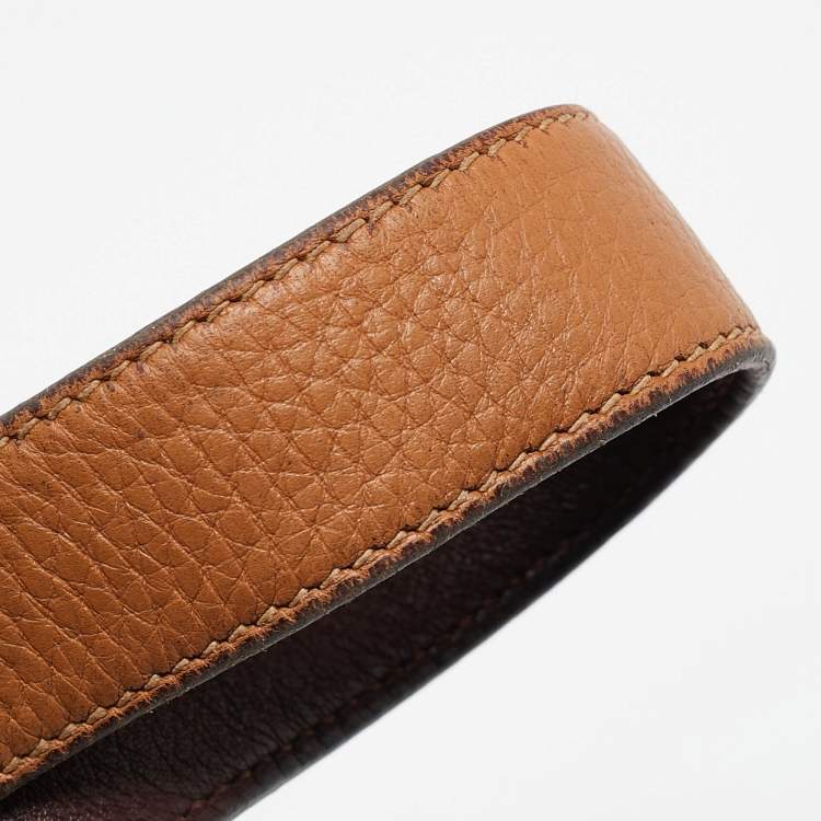 Pre Owned Hermes Gold/Rouge Taurillon Clemence Leather Picotin Lock 22 Bag