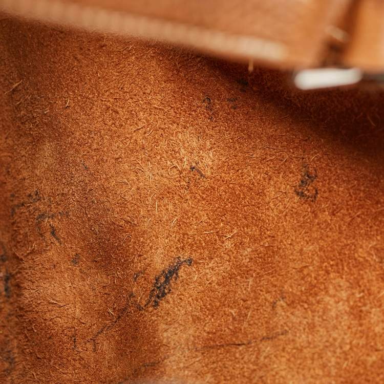 Pre Owned Hermes Gold/Rouge Taurillon Clemence Leather Picotin Lock 22 Bag