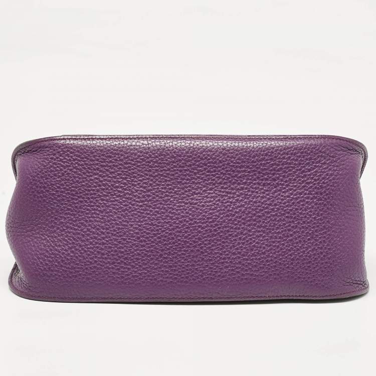 Pre Owned Hermes Ultraviolet Togo Leather Palladium Finish Jypsiere 28 Bag