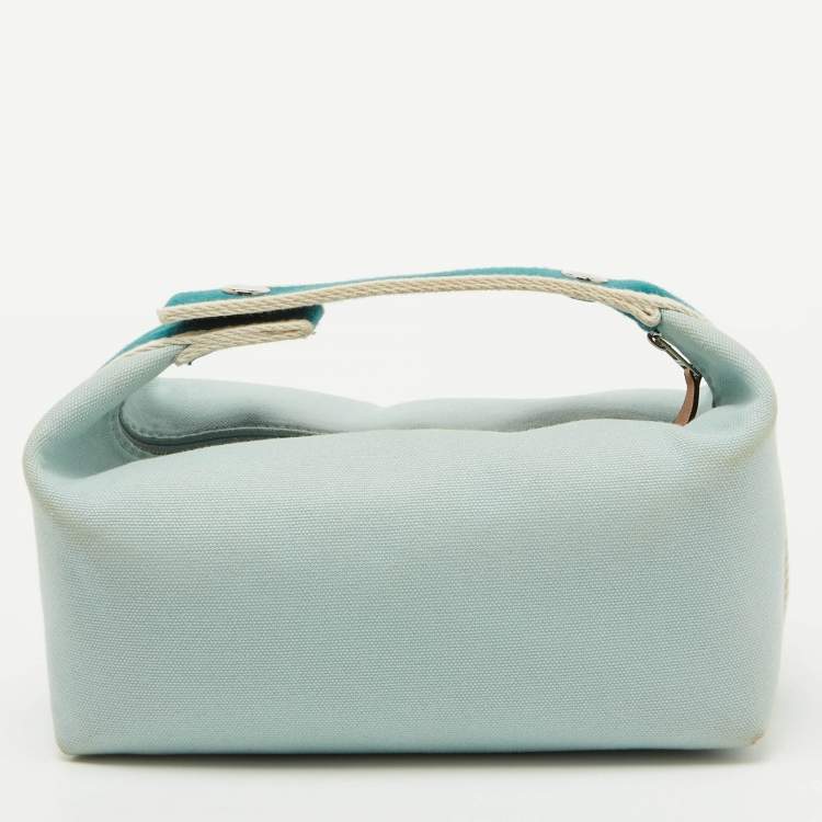 Pre Owned Hermes Eucalyptus Toile H Canvas Small Bride-a-Brac Case